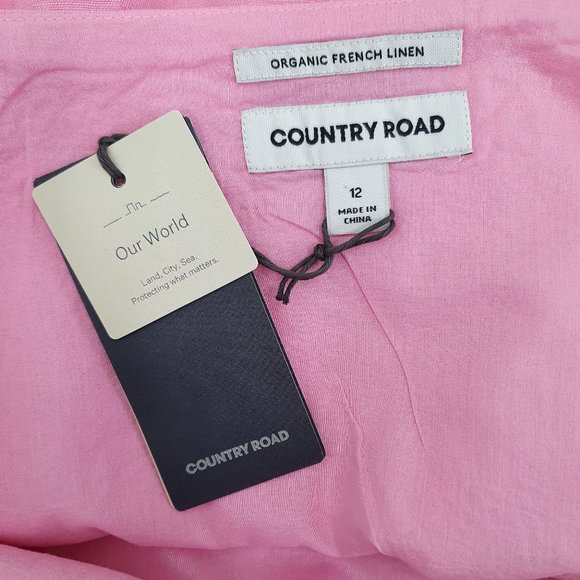 NWT Country Road Mini Skirt French Linen Size 12 - Picture 9 of 16